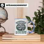 Bogenschütze Tasse Alter Mann mit Pfeil und Bogen Spruch | G – Blau [farbe:blau]