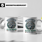 Bogenschütze Tasse Alter Mann mit Pfeil und Bogen Spruch | G – Weiß [farbe:weiß]