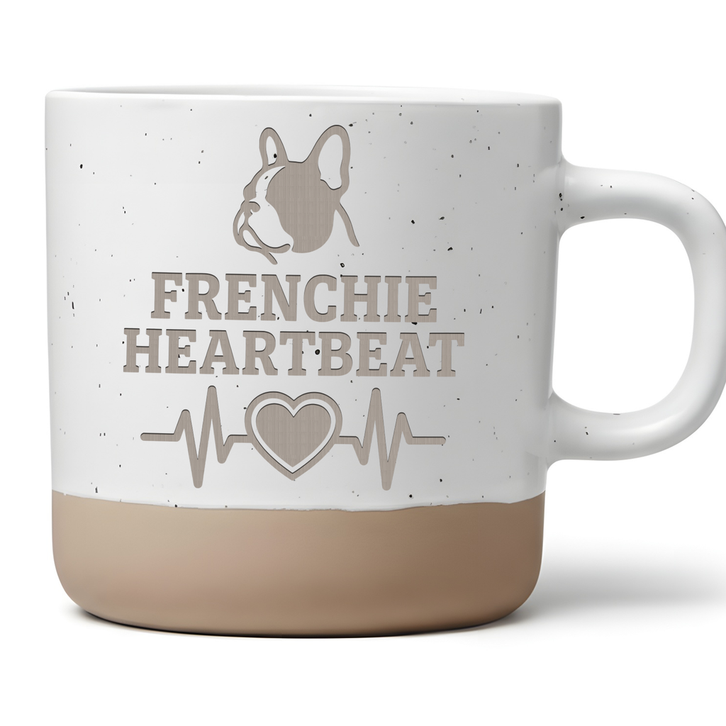 Tasse Frenchie Heartbeat Geschenk Französische Bulldogge Becher Kaffee – Bild 1
