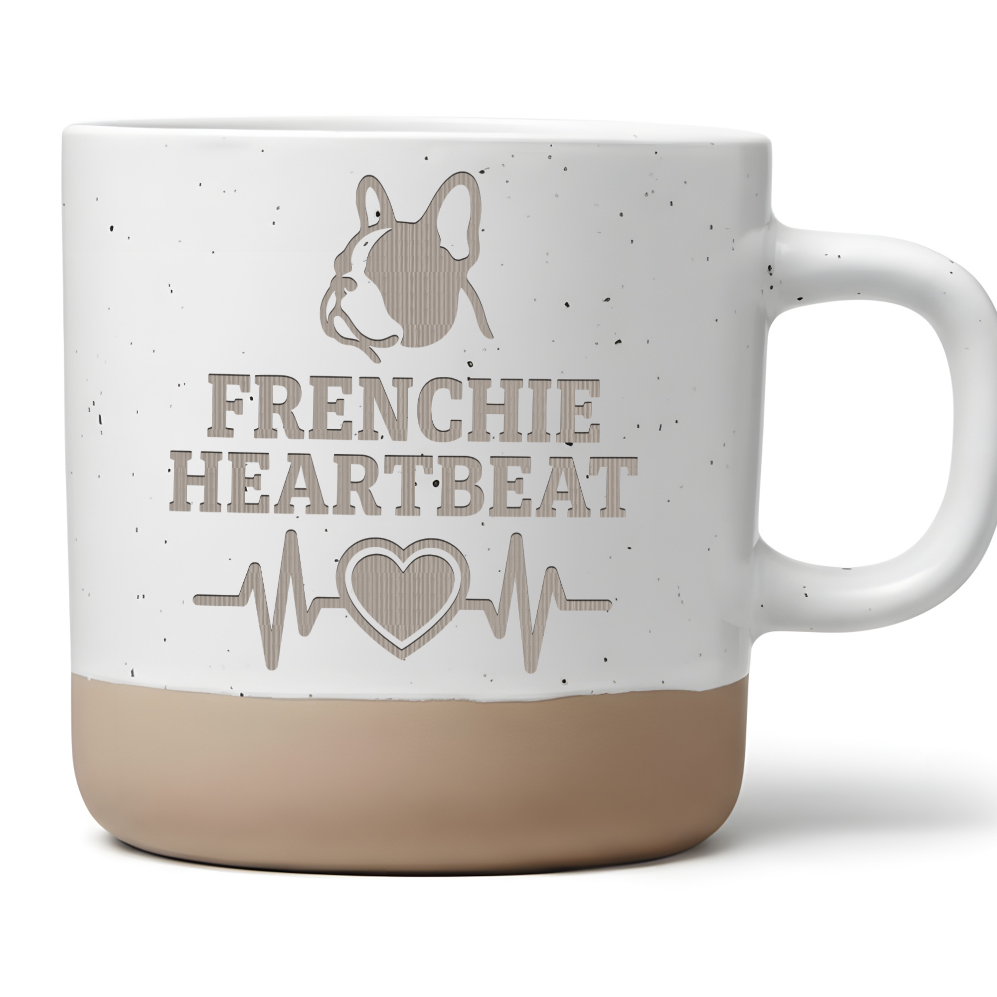 Tasse Frenchie Heartbeat Geschenk Französische Bulldogge Becher Kaffee – Bild 1