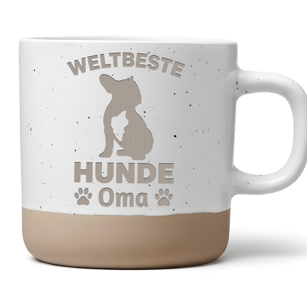 Tasse Weltbeste Hunde Oma Geschenk Frenchie Becher Kaffeetasse Französ – Bild 1