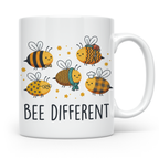 Bienen Tasse Bee Different Spruch, Kawaii Hummel Becher, Mot – Weiß [farbe:weiß]