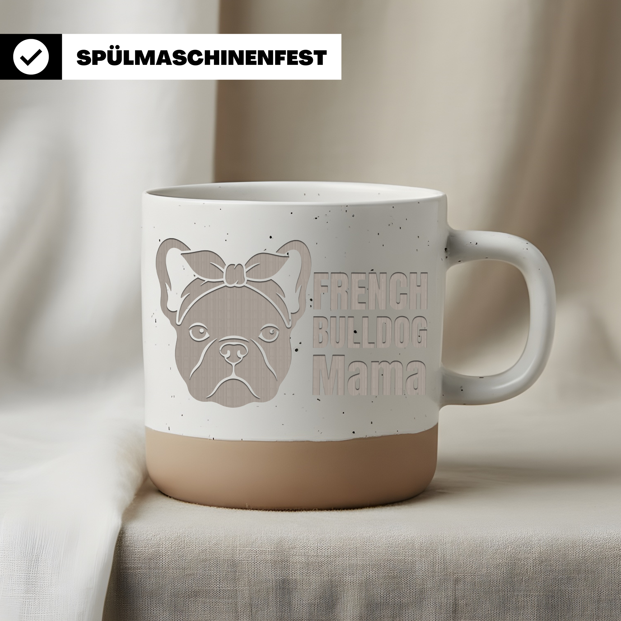 Tasse French Bulldog Mama Geschenk Französische Bulldogge Becher Kaffe – Bild 3