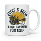 Vater Sohn Angeln Tasse | Geschenk für Papa Angler | Angelpa – Weiß [farbe:weiß]