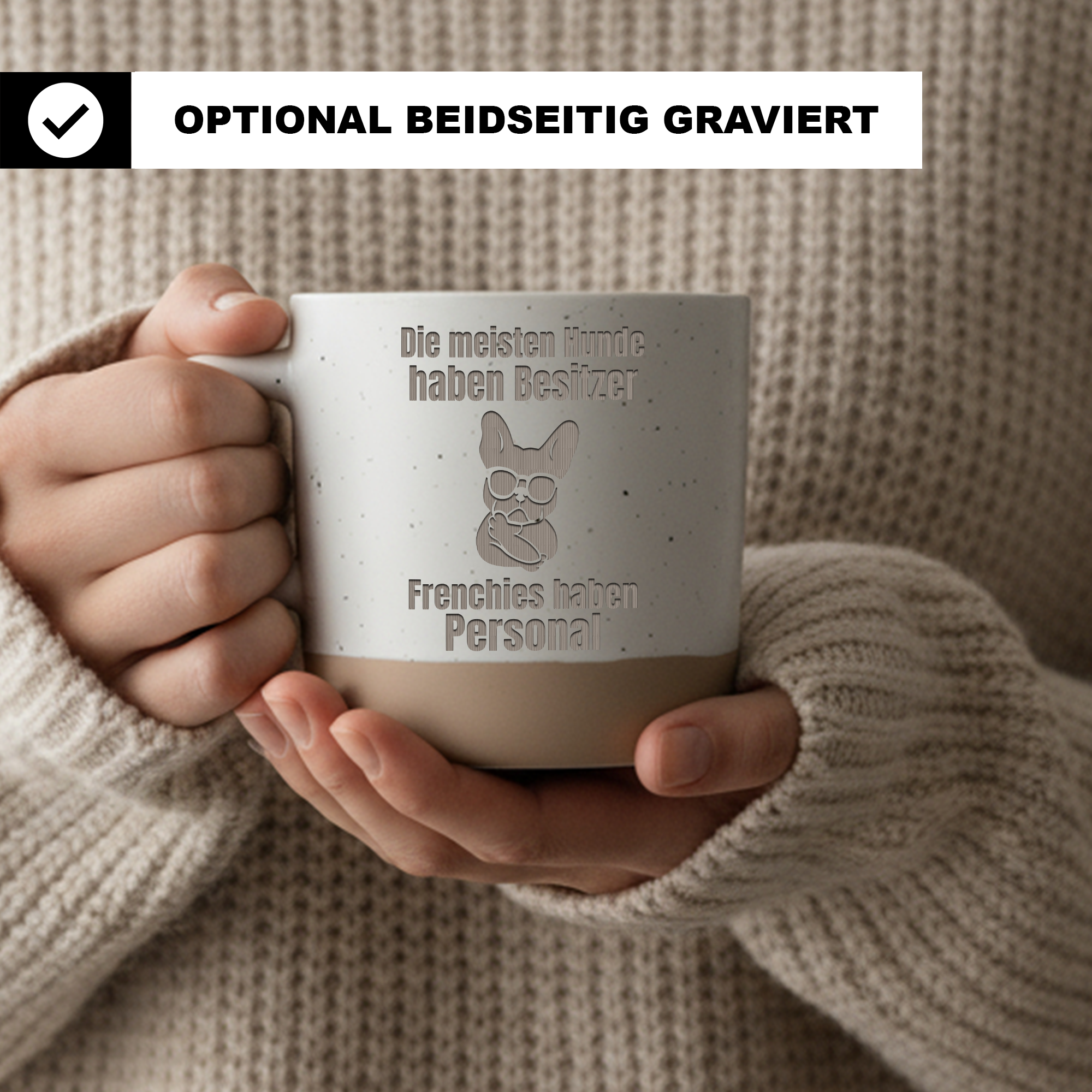 Tasse Frenchies haben Personal Geschenk Französische Bulldogge Becher  – Bild 2