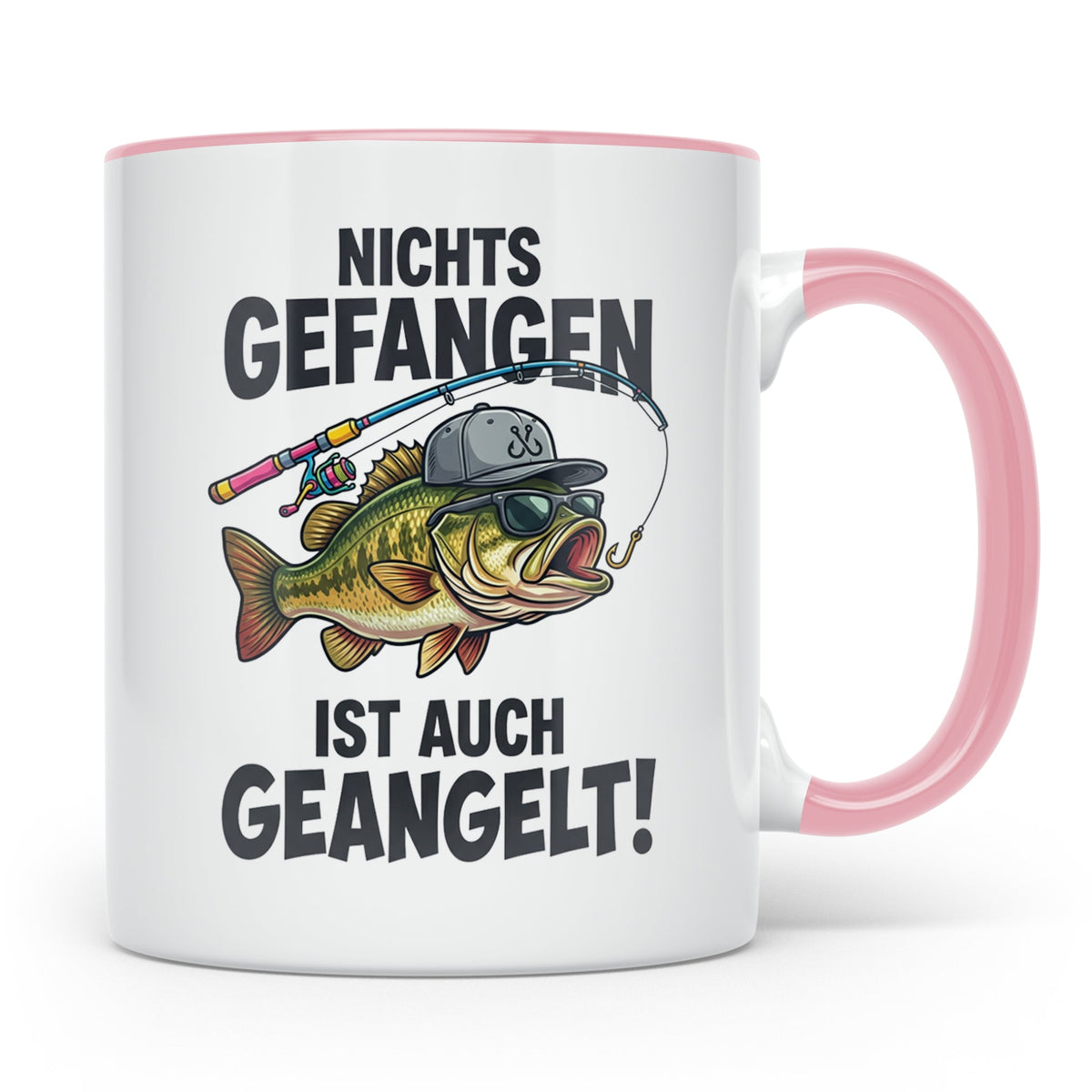 Angler Tasse Nichts gefangen ist auch geangelt lustiger Spru – Rosa [farbe:rosa]