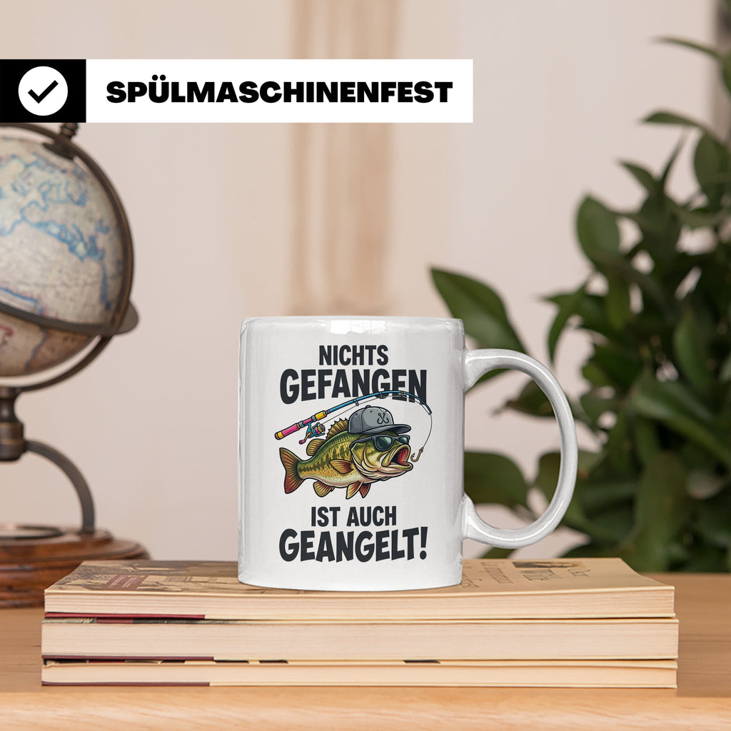 Angler Tasse Nichts gefangen ist auch geangelt lustiger Spru – Weiß [farbe:weiß]