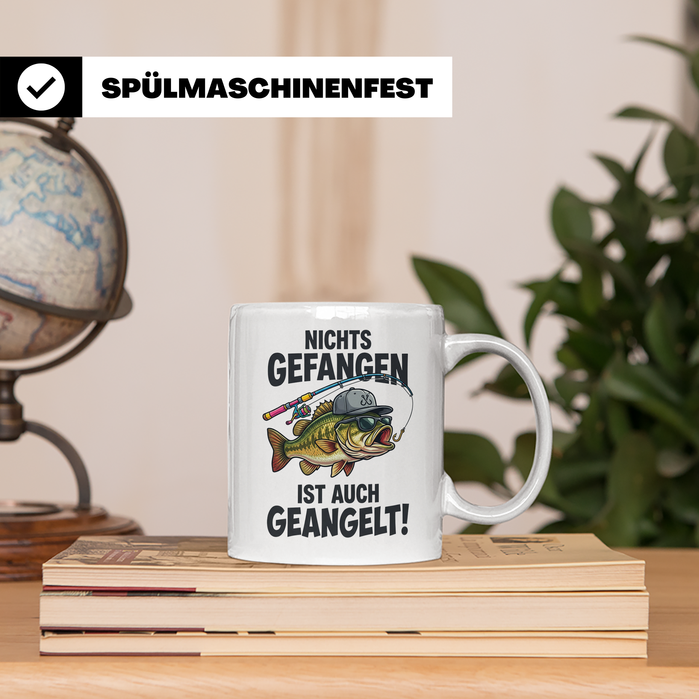 Angler Tasse Nichts gefangen ist auch geangelt lustiger Spru – Weiß [farbe:weiß]