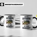 Angler Tasse Nichts gefangen ist auch geangelt lustiger Spru – Schwarz [farbe:schwarz]