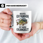 Angler Tasse Nichts gefangen ist auch geangelt lustiger Spru – Weiß [farbe:weiß]
