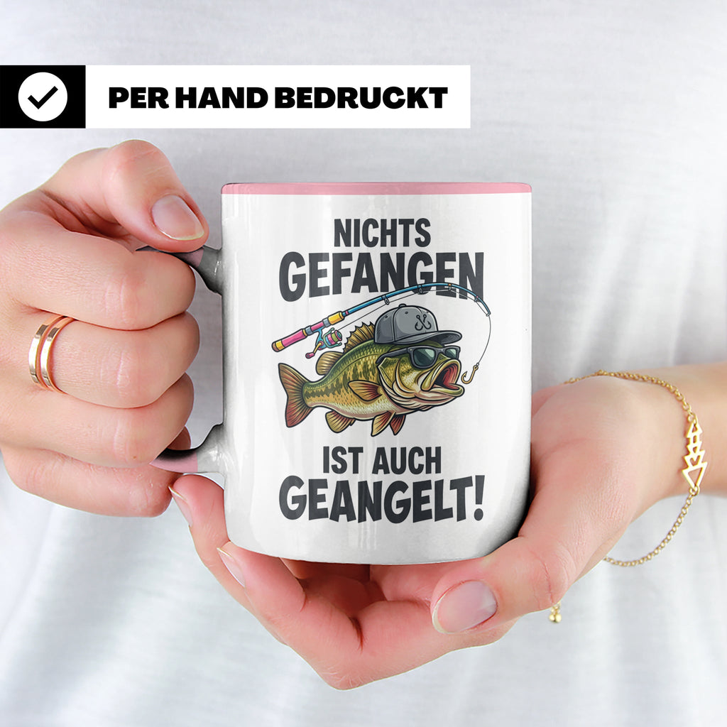 Angler Tasse Nichts gefangen ist auch geangelt lustiger Spru – Rosa [farbe:rosa]