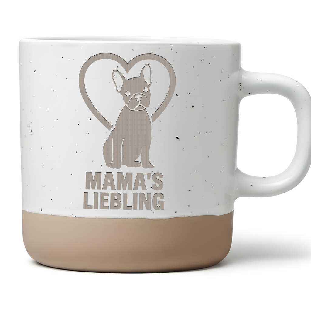 Tasse Mamas Liebling Geschenk Französische Bulldogge Becher Kaffeetass – Bild 1
