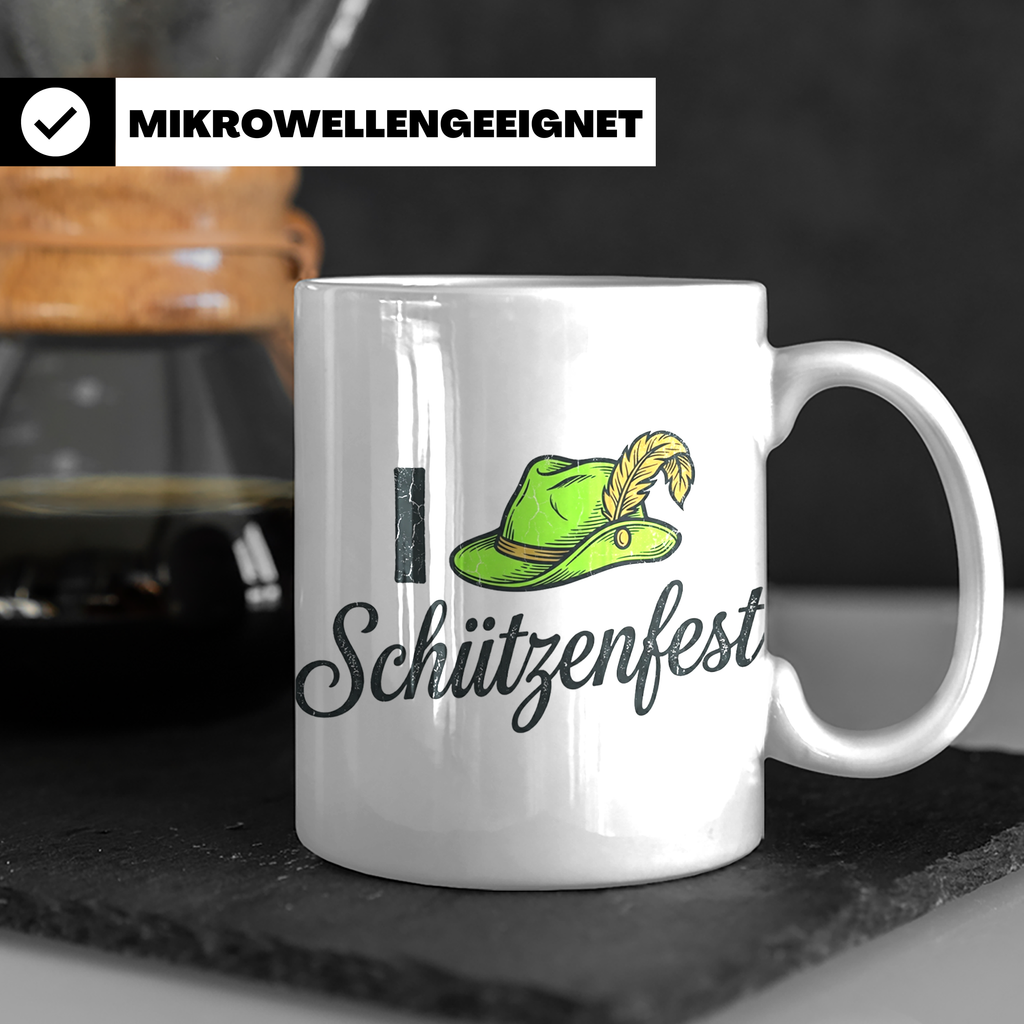 Schützenfest Tasse I Love Schützenfest Kaffeebecher mit Schü – Weiß [farbe:weiß]