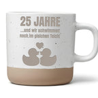 Tasse 25 Jahre Silberhochzeit Geschenk Ehepaar Becher Kaffeetasse Hoch – Bild 1