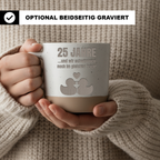 Tasse 25 Jahre Silberhochzeit Geschenk Ehepaar Becher Kaffeetasse Hoch – Bild 2