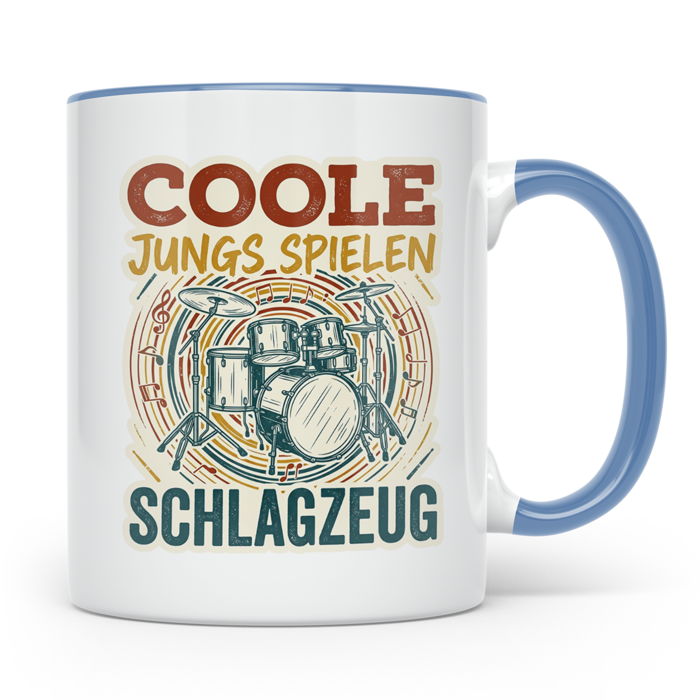 Schlagzeug Tasse Coole Jungs spielen Schlagzeug Drummer Gesc – Blau [farbe:blau]