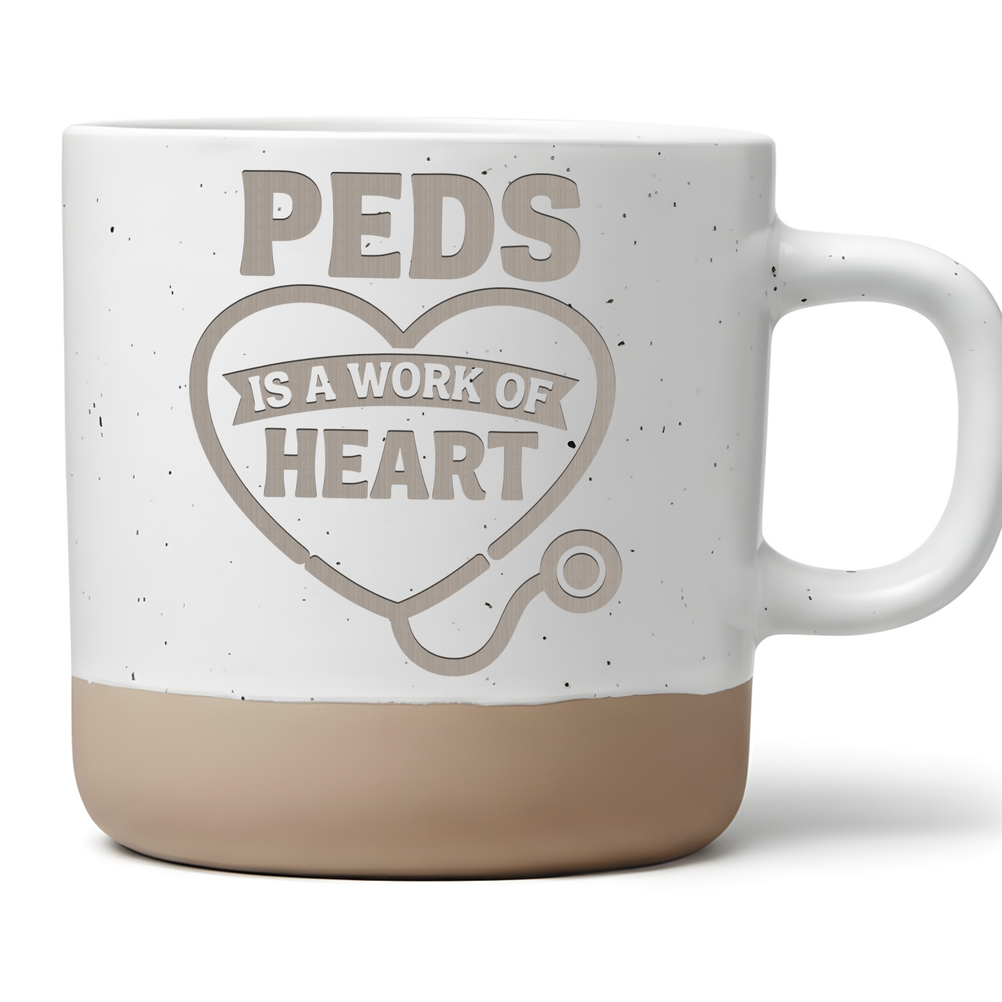 Tasse Peds Is A Work Of Heart Kinderkrankenschwester Geschenk Kaffeeta – Bild 1