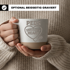 Tasse Peds Is A Work Of Heart Kinderkrankenschwester Geschenk Kaffeeta – Bild 2