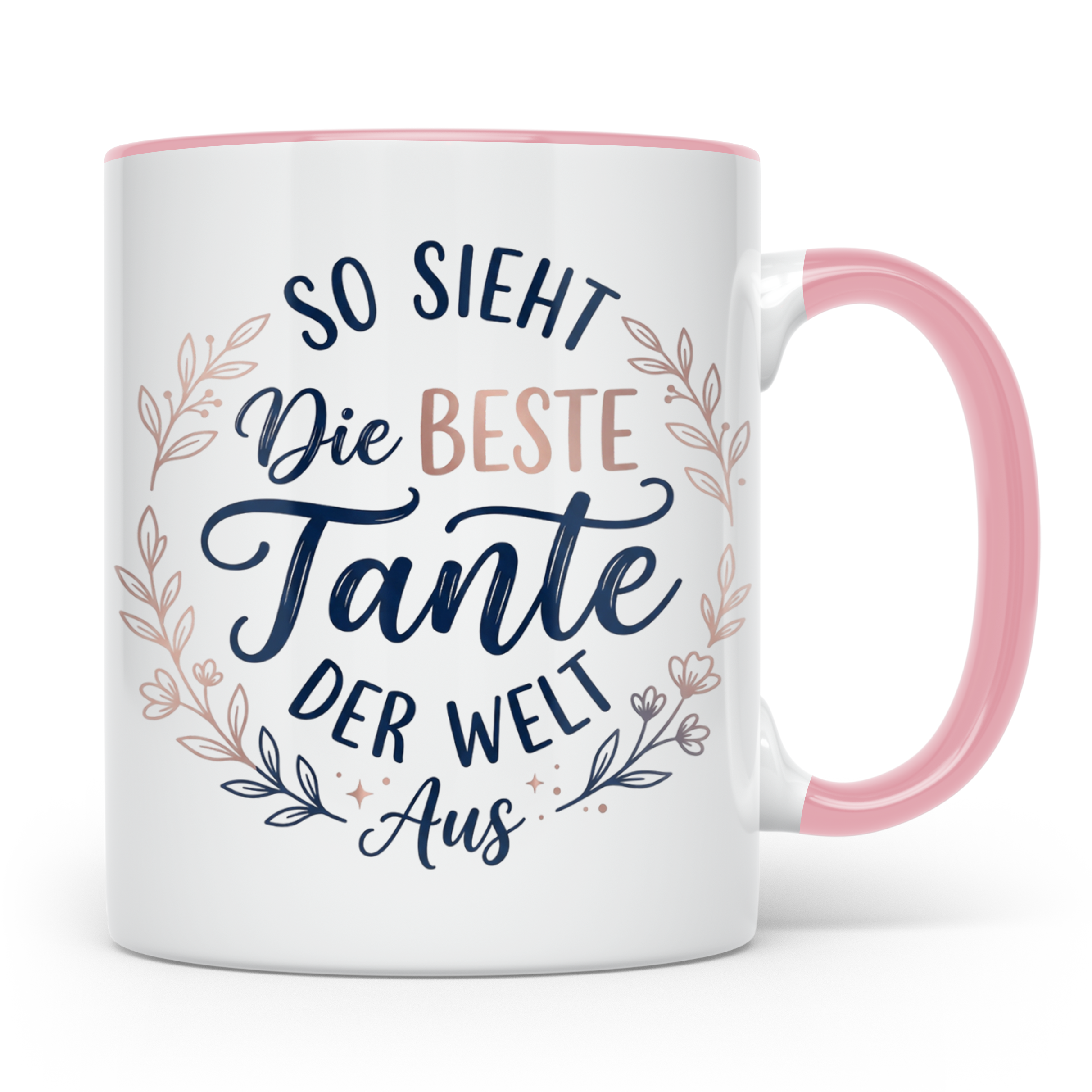Beste Tante Tasse mit Spruch So sieht die beste Tante aus |  – Rosa [farbe:rosa]