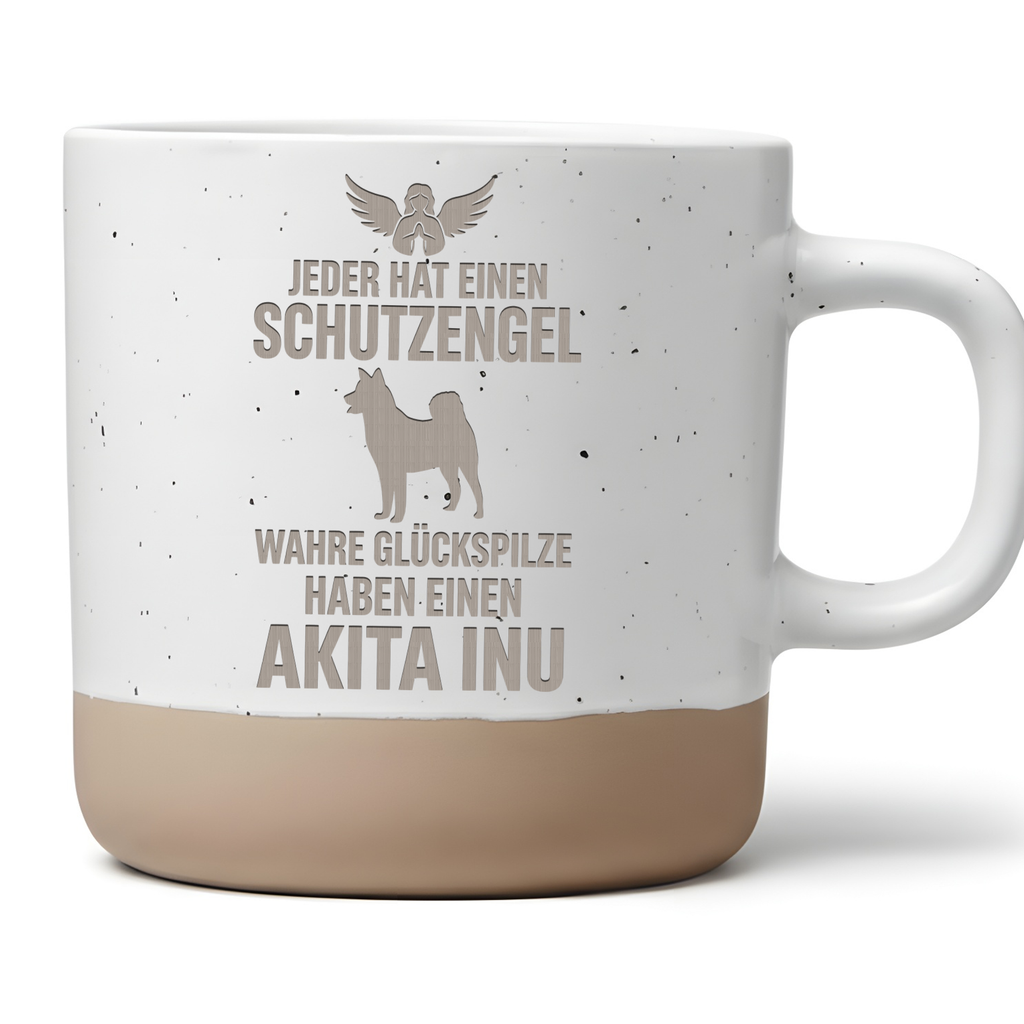 Tasse Akita Inu Geschenk Jeder hat einen Schutzengel Kaffeetasse Hunde – Bild 1