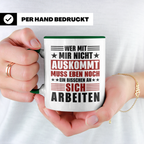 Auskunft Muss Eben Noch Sich Besorgen Tasse | BWL Studenten Spruch Ironie Geschenkidee | Uni Humor Tasse für Streber - Nerds | Exmatrikulati