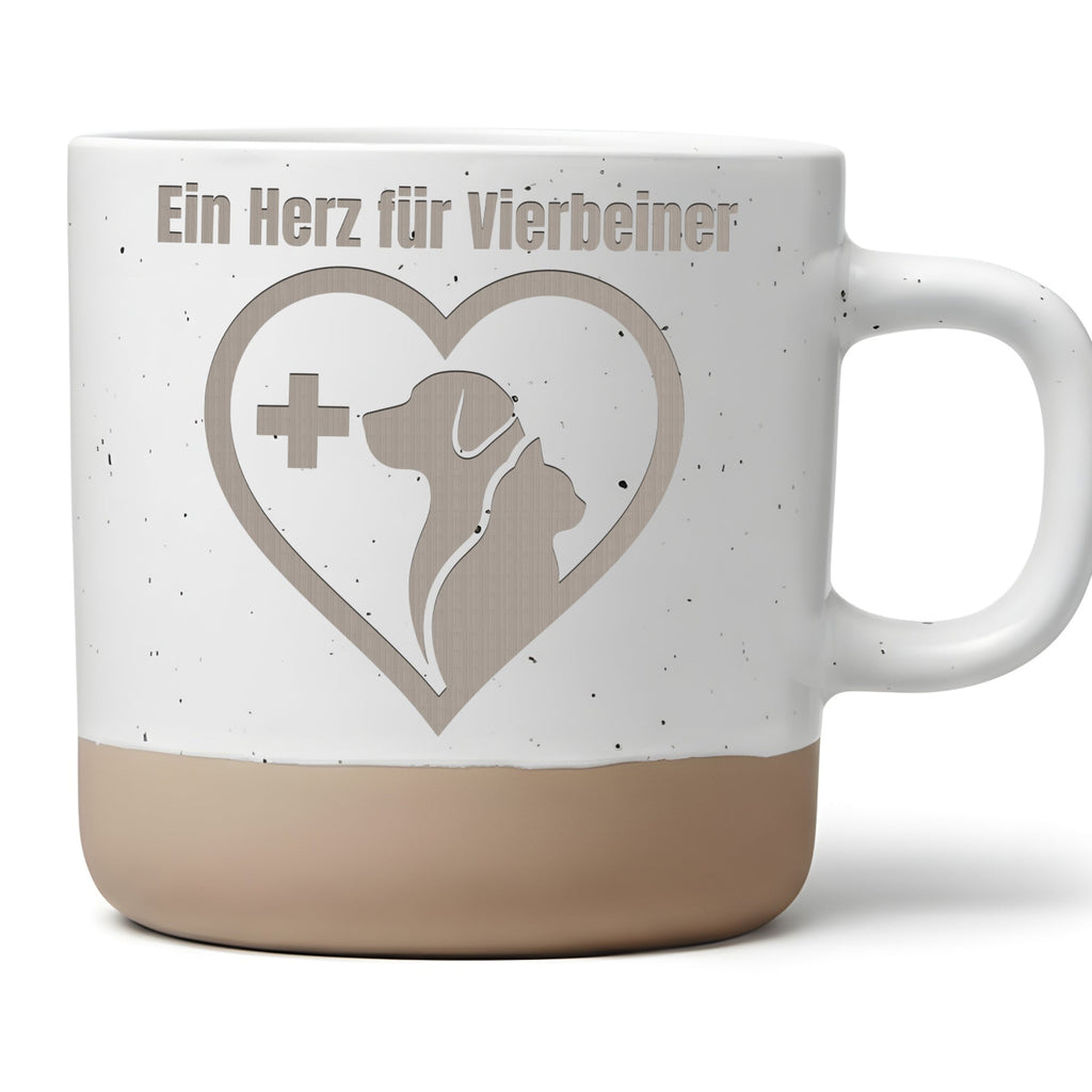 Tasse Ein Herz für Vierbeiner Tierarzt Geschenk Kaffeetasse TFA Tierme – Bild 1