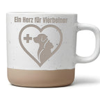 Tasse Ein Herz für Vierbeiner Tierarzt Geschenk Kaffeetasse TFA Tierme – Bild 1