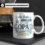 Angler Opa Tasse mit Spruch der Beste Angler und Opa | Gesch – Weiß [farbe:weiß]