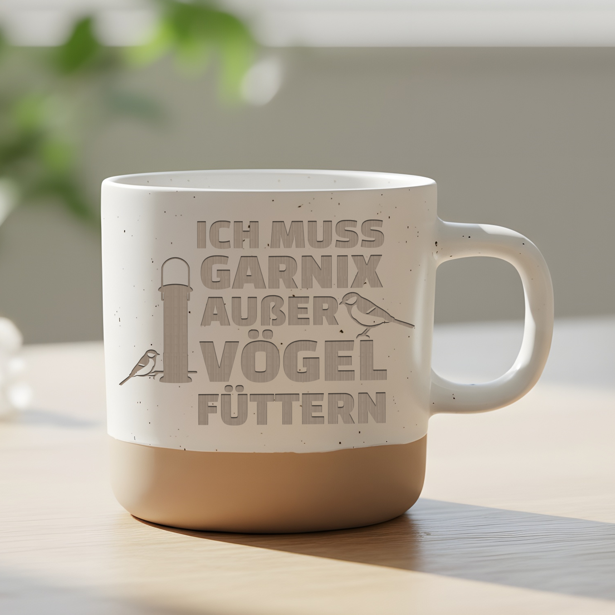 Tasse Ich muss garnix ausser Vögel füttern Geschenk Kaffeetasse Vogelb – Bild 6