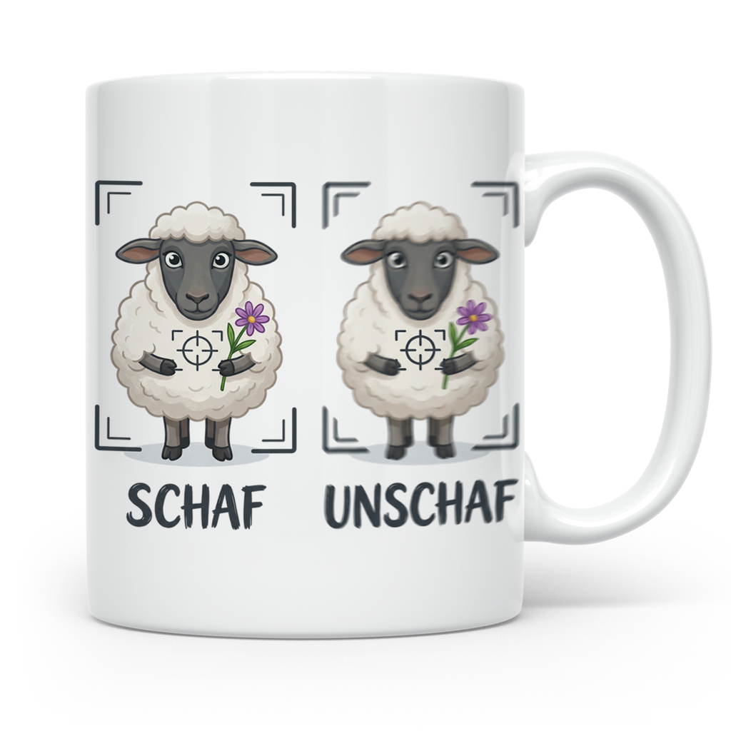 Fotografen Tasse Schaf Unschaf lustiger Spruch, Geschenk für – Weiß [farbe:weiß]