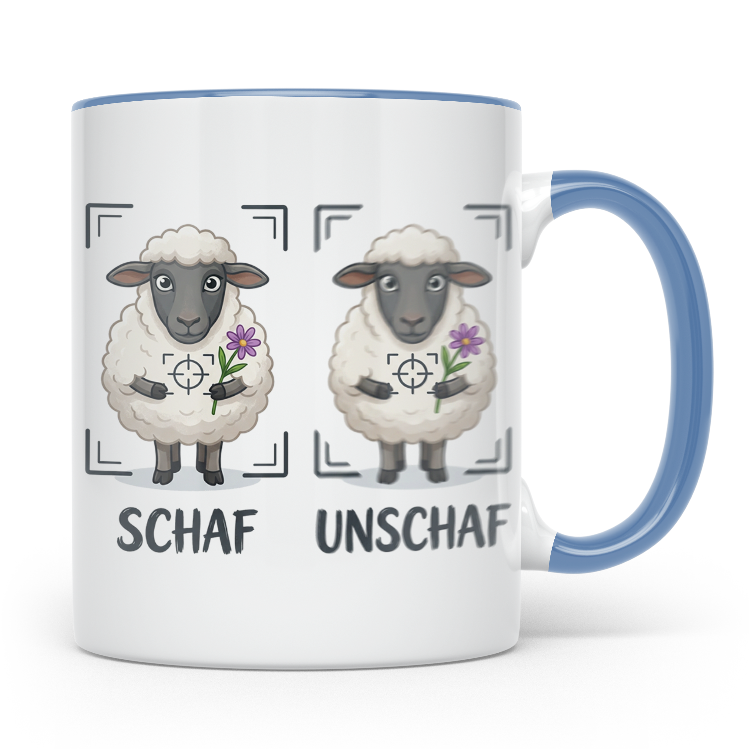 Fotografen Tasse Schaf Unschaf lustiger Spruch, Geschenk für – Blau [farbe:blau]