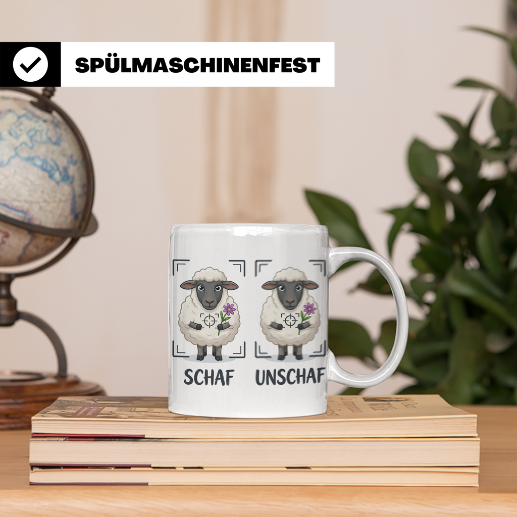 Fotografen Tasse Schaf Unschaf lustiger Spruch, Geschenk für – Weiß [farbe:weiß]