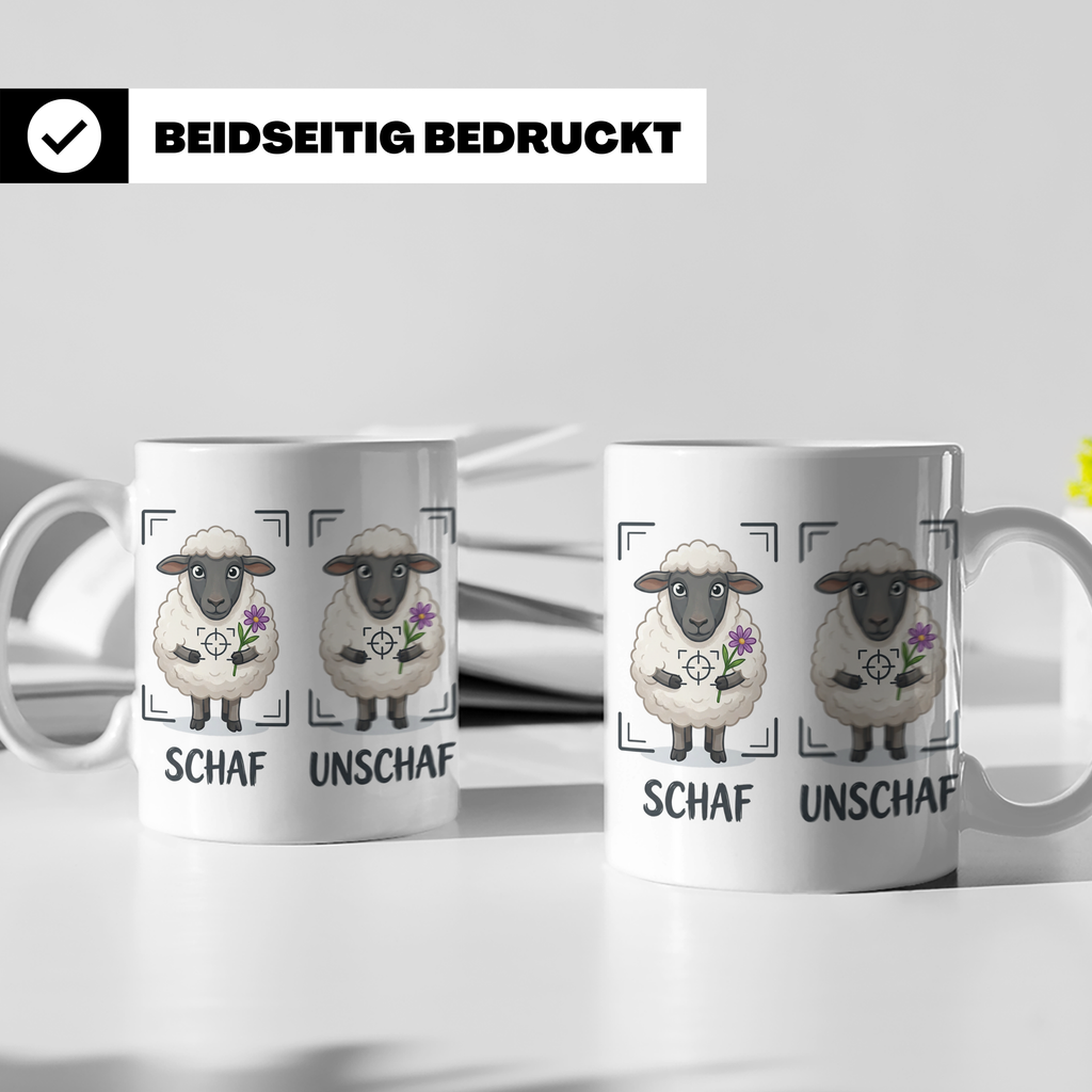 Fotografen Tasse Schaf Unschaf lustiger Spruch, Geschenk für – Weiß [farbe:weiß]