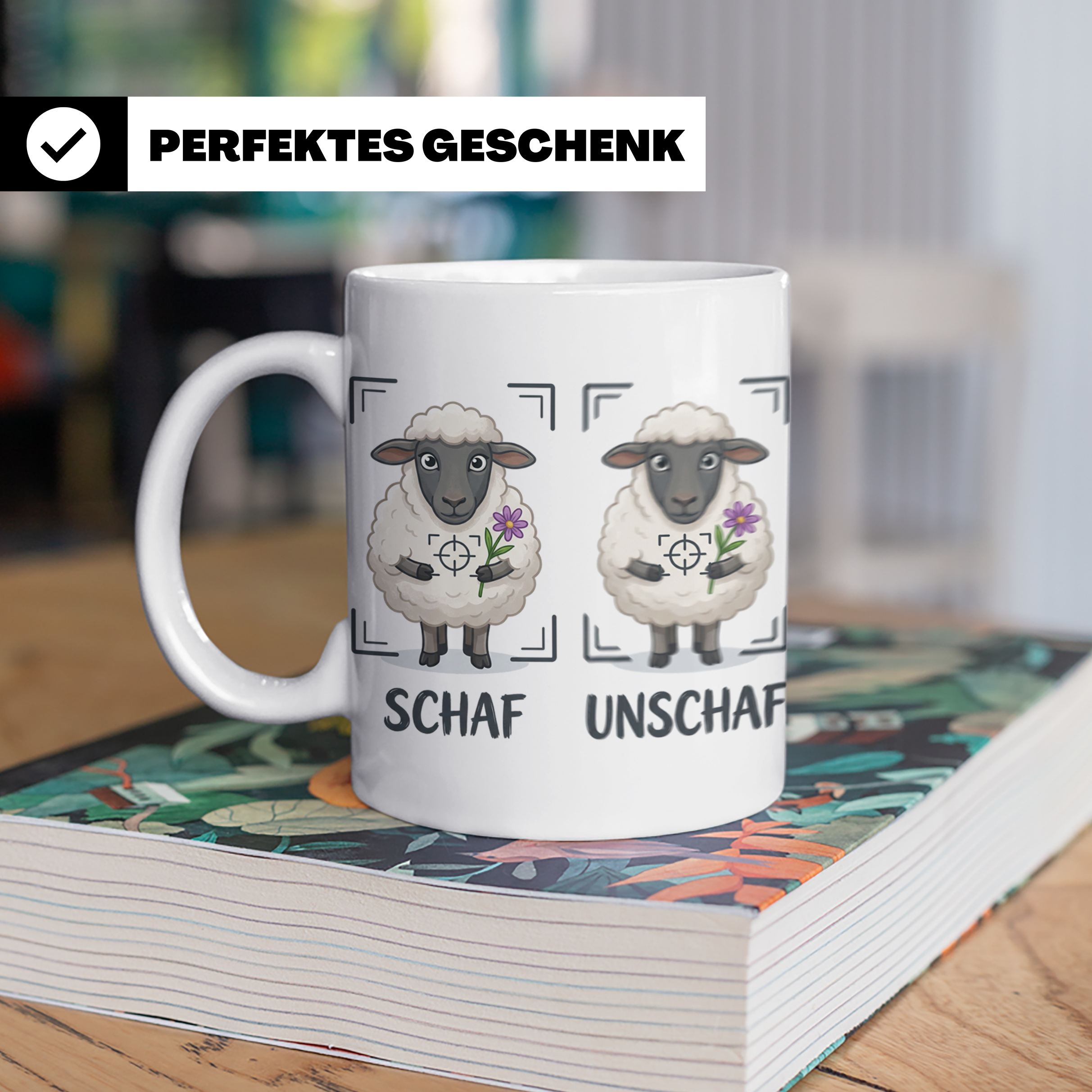Fotografen Tasse Schaf Unschaf lustiger Spruch, Geschenk für – Weiß [farbe:weiß]