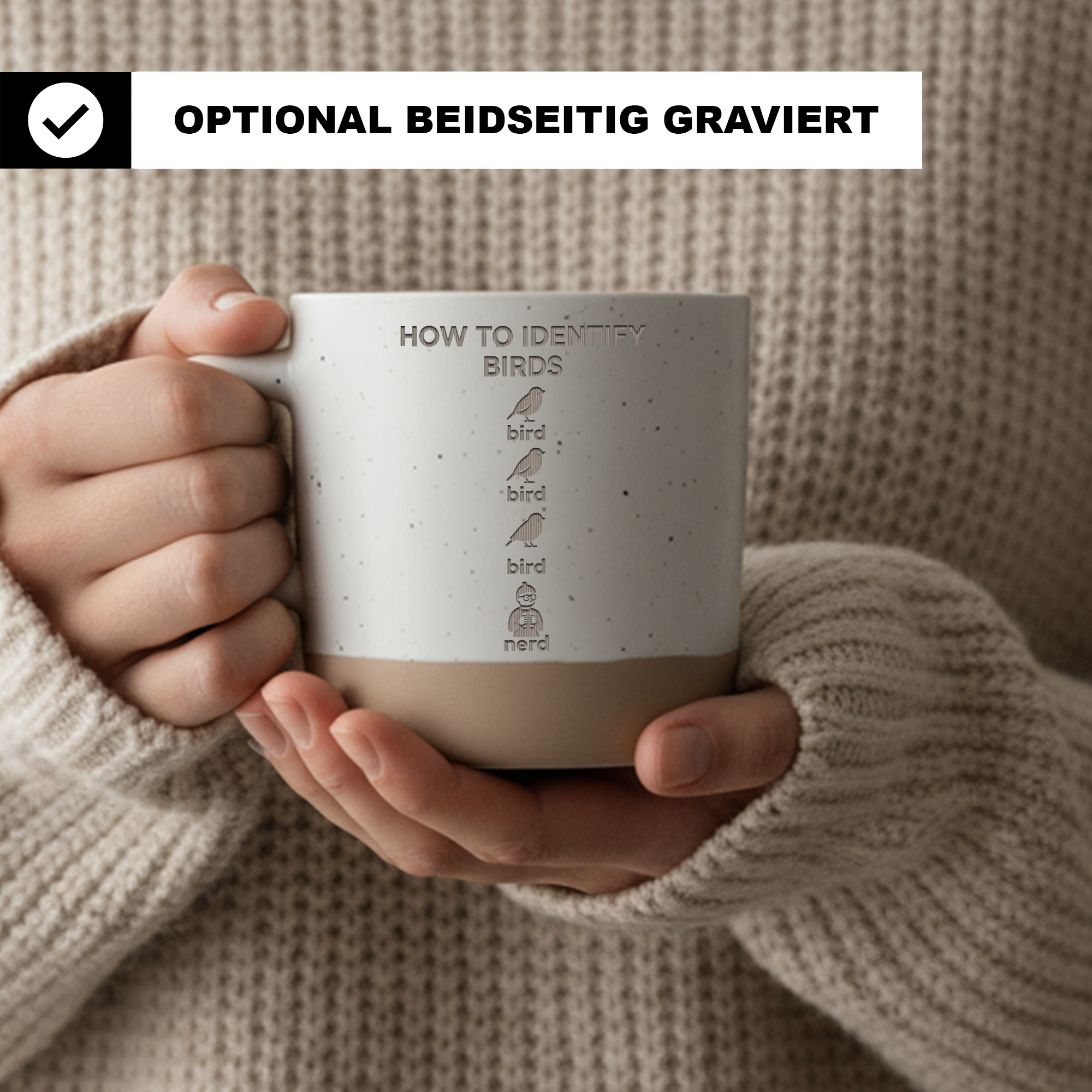 Tasse How To Identify Birds Geschenk Kaffeetasse Vogelbeobachtung Bech – Bild 2
