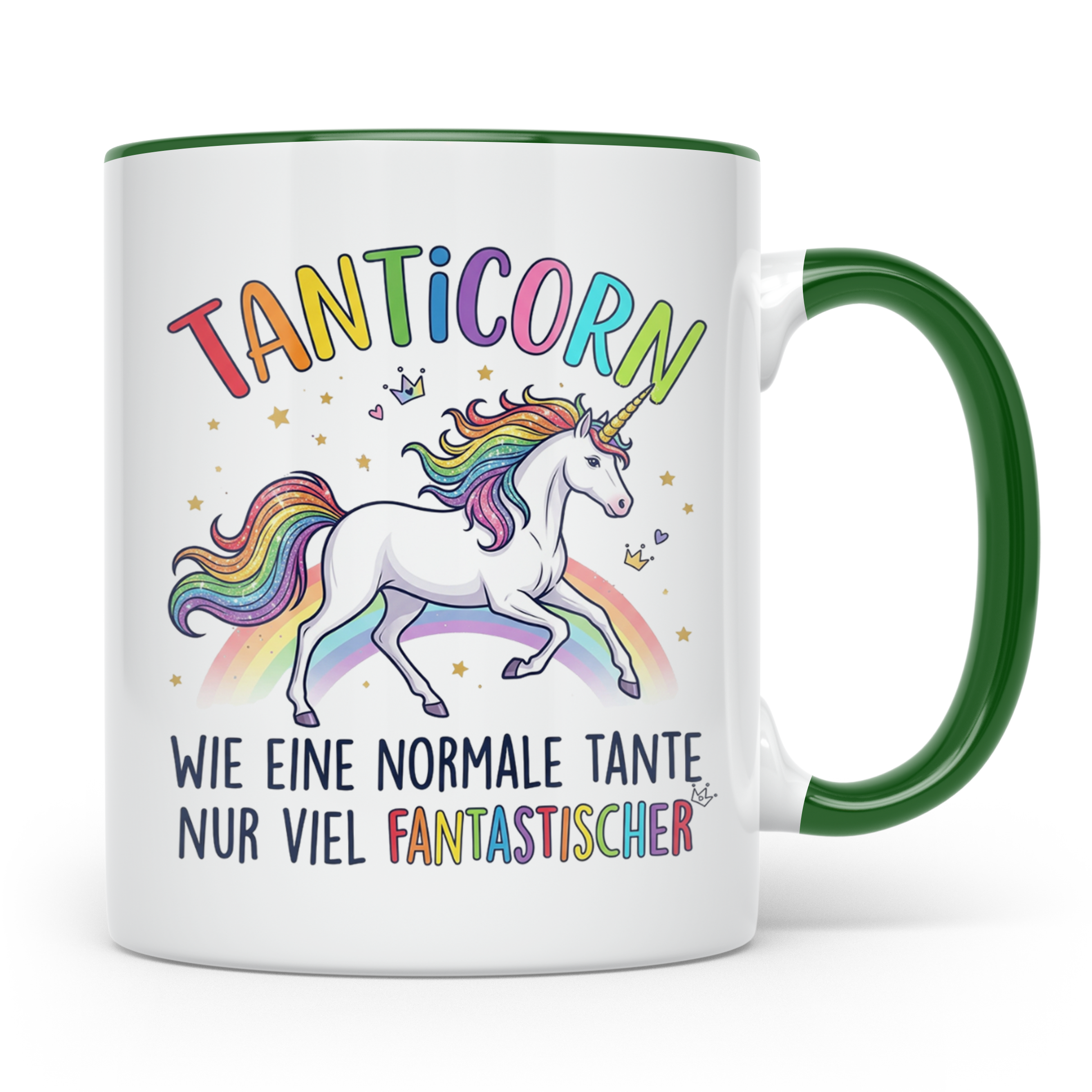 Tanticorn Tasse Geschenk für Tante Einhorn Spruch Wie eine n – Grün [farbe:grün]