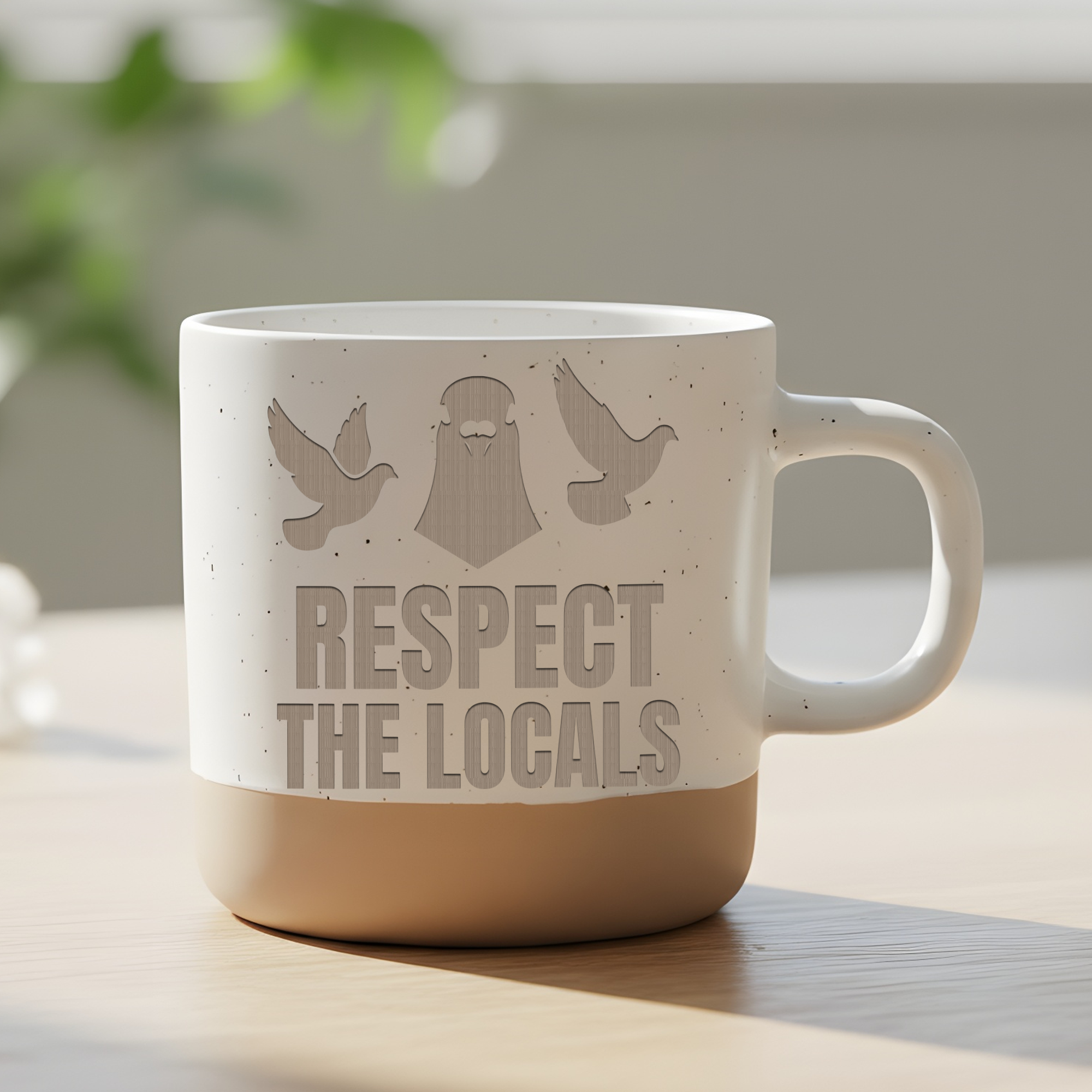 Tasse Respect The Locals Taube Geschenk Kaffeetasse Vogelbeobachtung B – Bild 6