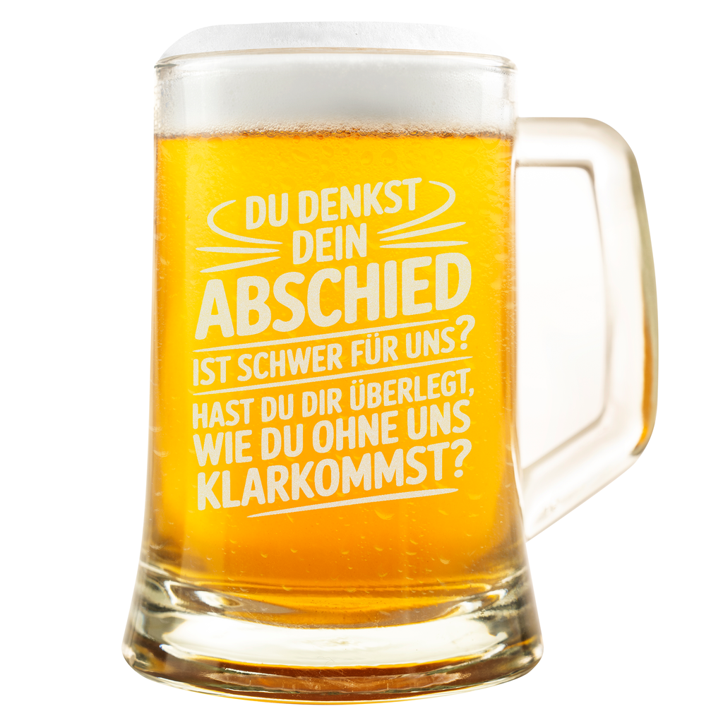 Abschied Bierkrug für Kollegen, lustiges Abschiedsgeschenk für den letzten Arbeitstag, witziges Geschenk für Kollegen, humorvoller Bierkrug für Büroabschied, Kollegengeschenk