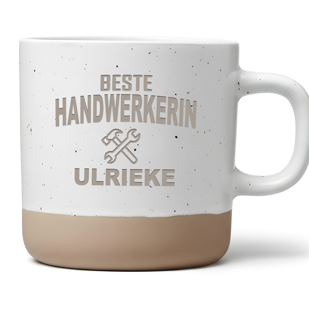 Personalisierte Handwerkerin Tasse – Geschenk für die beste Handwerkerin mit Werkzeug Motiv, ideales Geschenk für Frauen im Handwerk