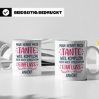 Tante Tasse mit Spruch Komplizin schlechter Einfluss | Lusti – Weiß [farbe:weiß]