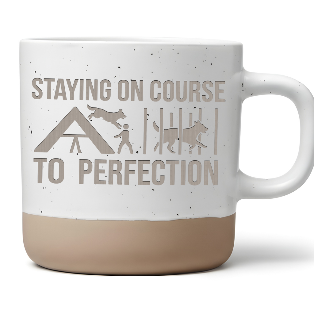 Tasse Dog Agility Staying On Course Geschenk Kaffeetasse Hundesport Be – Bild 1