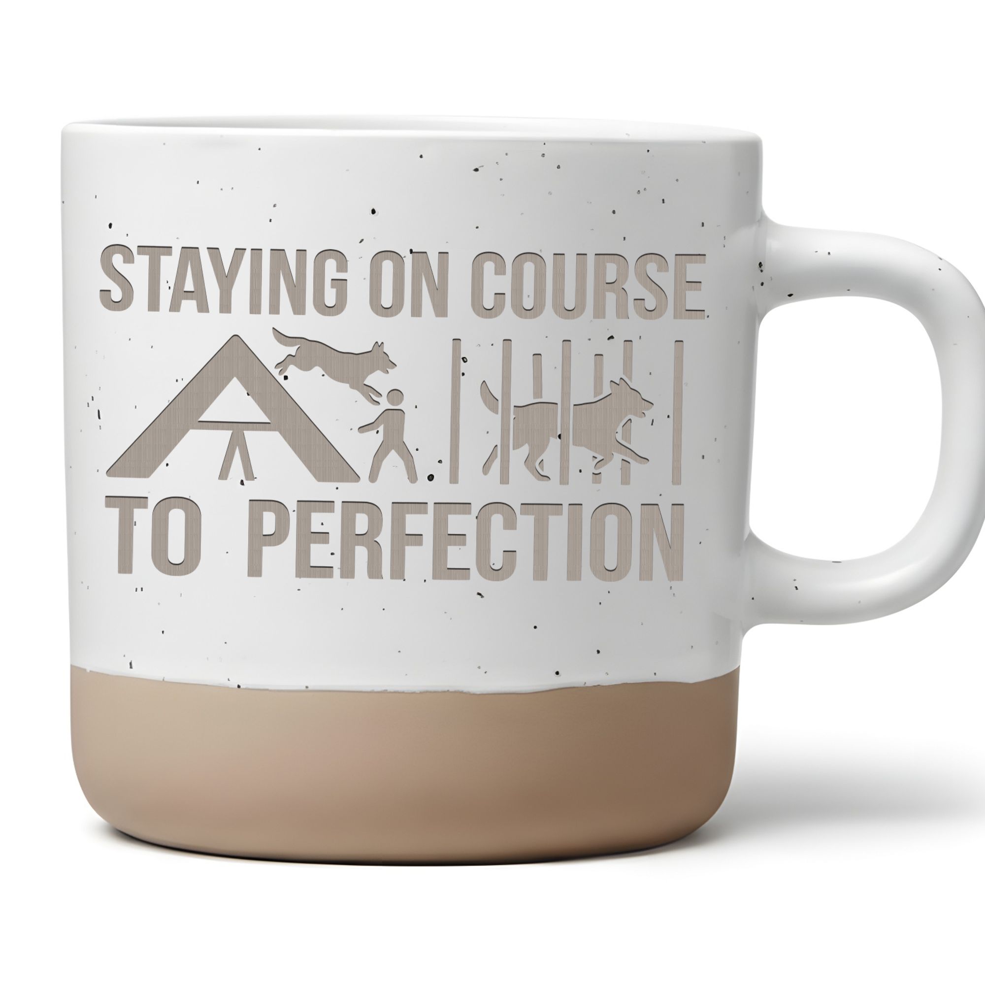 Tasse Dog Agility Staying On Course Geschenk Kaffeetasse Hundesport Be – Bild 1