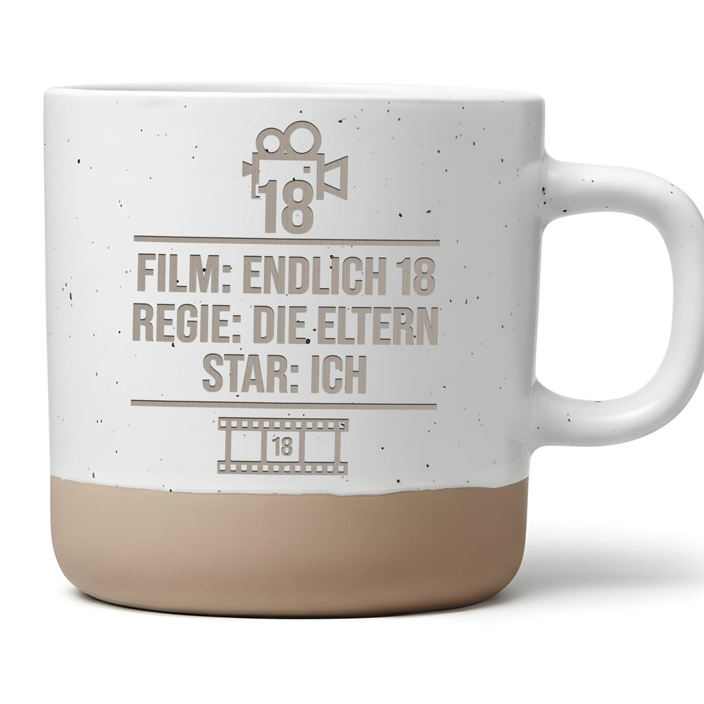 Tasse 18 Geburtstag Film Endlich 18 Geschenk Kaffeetasse Volljährigkei – Bild 1