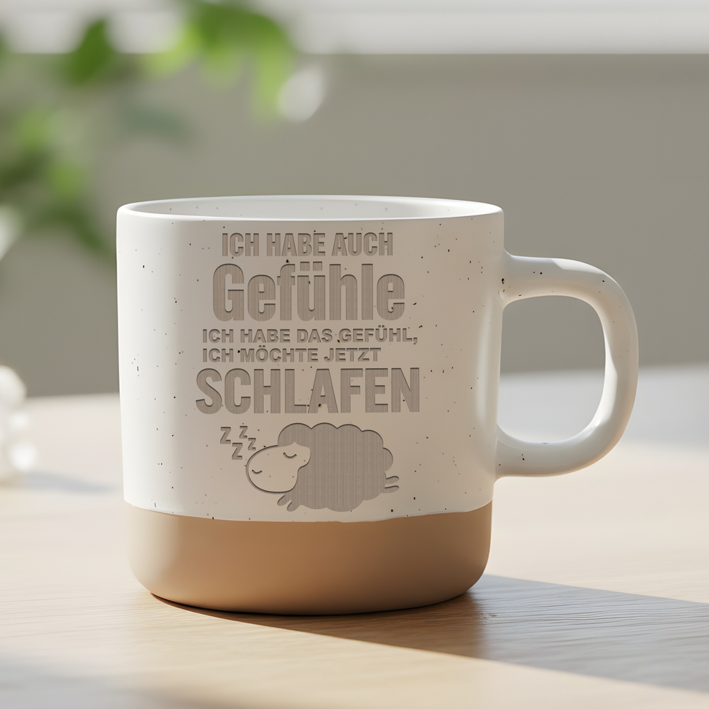 Tasse Ich habe auch Gefühle Schlafen Geschenk Kaffeetasse Lustig Beche – Bild 6