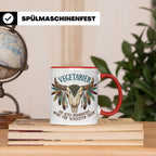 Anti Vegetarier Tasse mit Spruch 'Schlechter Jäger' für Flei – Rot [farbe:rot]