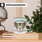 Anti Vegetarier Tasse mit Spruch 'Schlechter Jäger' für Flei – Grün [farbe:grün]
