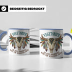 Anti Vegetarier Tasse mit Spruch 'Schlechter Jäger' für Flei – Blau [farbe:blau]