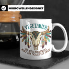 Anti Vegetarier Tasse mit Spruch 'Schlechter Jäger' für Flei – Weiß [farbe:weiß]
