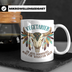 Anti Vegetarier Tasse mit Spruch 'Schlechter Jäger' für Flei – Weiß [farbe:weiß]