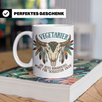 Anti Vegetarier Tasse mit Spruch 'Schlechter Jäger' für Flei – Weiß [farbe:weiß]